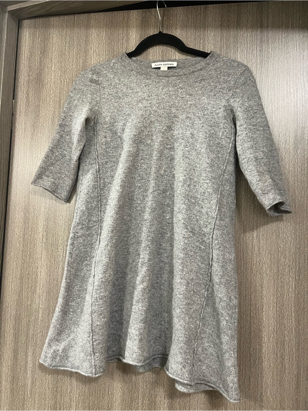 Autumn Cashmere Gray Cashmere Blend A-Line Tunic